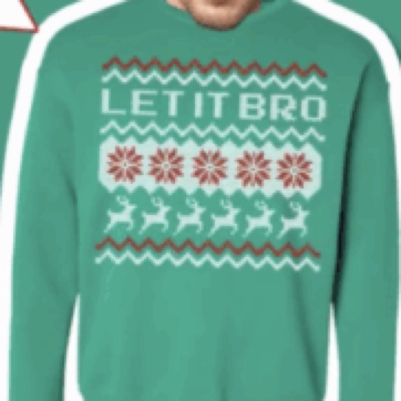 Disney Tops - Disney A Very Jonas Christmas Movie Let it Bro Green Crewneck Sweatshirt